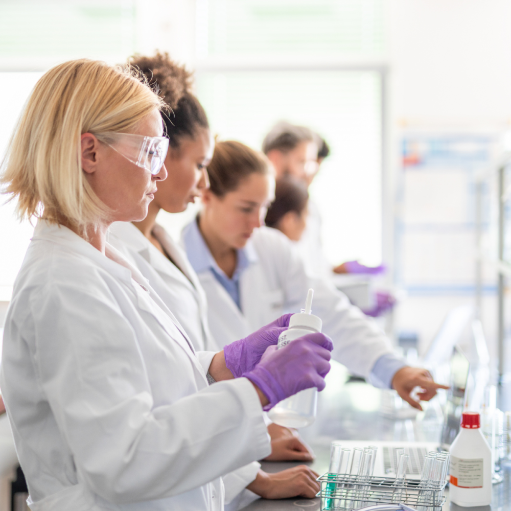 Pharma lab formulating ingredient solutions