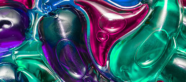 Colourful washing liquid capsules